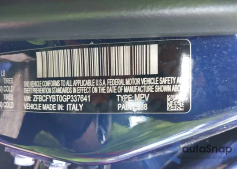 2016 Fiat 500X Easy from USA, damaged, VIN ZFBCFYBT0GP337641